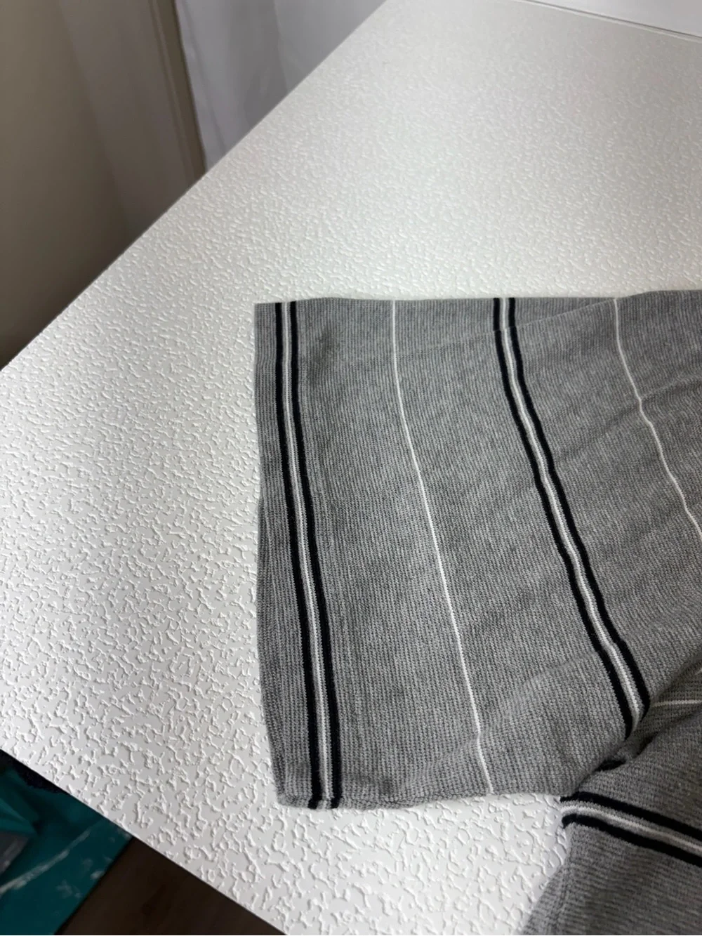 Ralph Lauren Gray Polo with Black & White Stripes 1762